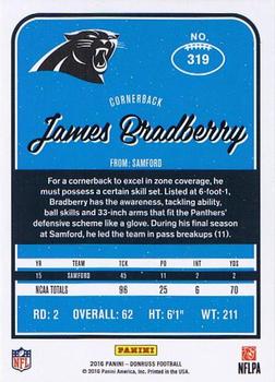 2016 Donruss - Press Proofs Blue #319 James Bradberry Back