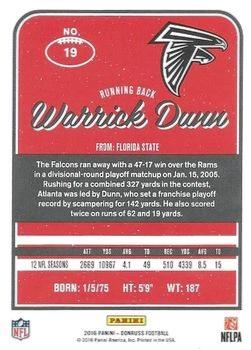 2016 Donruss - Press Proofs Red #19 Warrick Dunn Back