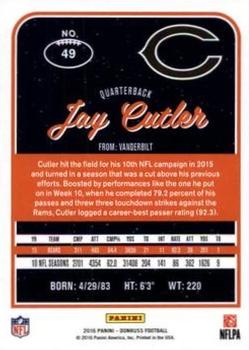 2016 Donruss - Press Proofs Red #49 Jay Cutler Back
