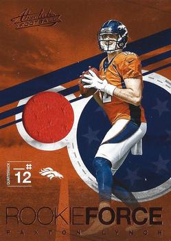 2016 Panini Absolute - Rookie Force Materials Red #32 Paxton Lynch Front