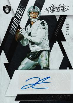 2016 Panini Absolute - Absolute Heroes Autographs #4 Derek Carr Front