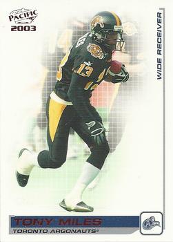 2003 Pacific  CFL - Red #90 Tony Miles Front