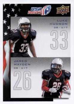 2014 Upper Deck USA Football #109 Luke Hudson / Jared Mayden Front