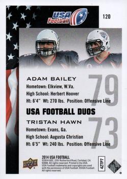 2014 Upper Deck USA Football #120 Adam Bailey / Tristan Hawn Back