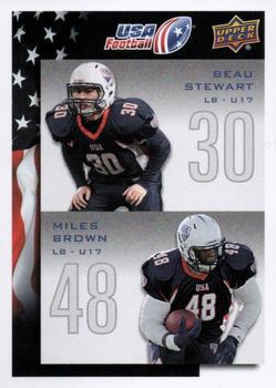 2014 Upper Deck USA Football #135 Beau Stewart / Miles Brown Front