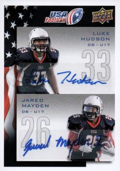 2014 Upper Deck USA Football - Autograph #109 Luke Hudson / Jared Mayden Front