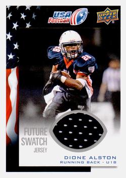 2014 Upper Deck USA Football - Future Swatch #67 Dione Alston Front