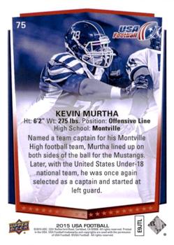 2015 Upper Deck USA Football #75 Kevin Murtha Back