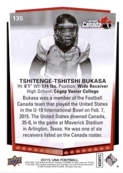 2015 Upper Deck USA Football #135 Tshitenge-Tshitshi Bukasa Back