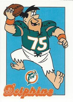 1993 Cardz The Flintstones NFL - Prototypes #1 Miami Dolphins Front