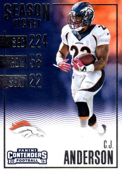 2016 Panini Contenders #65 C.J. Anderson Front