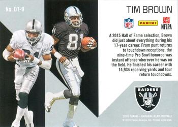 2016 Panini Unparalleled - Dual Threats #DT-9 Tim Brown Back