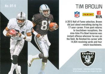 2016 Panini Unparalleled - Dual Threats Gold #DT-9 Tim Brown Back