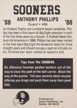 1988 Oklahoma Sooners Police #NNO Anthony Phillips Back