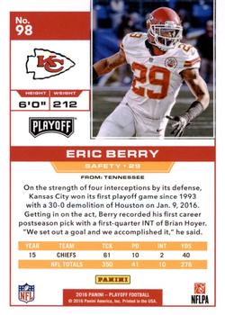 2016 Panini Playoff - 1st Down #98 Eric Berry Back
