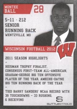 2012 Wisconsin Badgers Program Cards #NNO Montee Ball Back