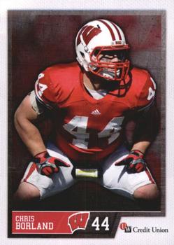 2012 Wisconsin Badgers Program Cards #NNO Chris Borland Front