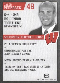 2012 Wisconsin Badgers Program Cards #NNO Jacob Pedersen Back