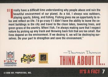 1996 NFL Properties FACT #7 Thurman Thomas Back