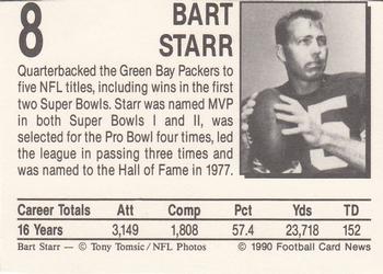 1990 Allan Kaye's Football Card News #8 Bart Starr Back