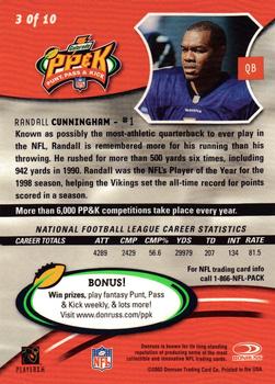 2002 NFL Properties Punt, Pass, and Kick #3 Randall Cunningham Back