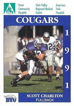 1991 BYU Cougars Safety #NNO Scott Charlton Front