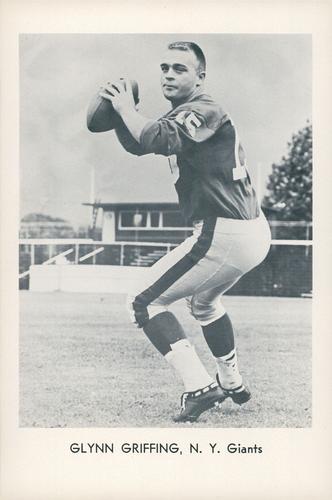 1963 Sports Service New York Giants #NNO Glynn Griffing Front