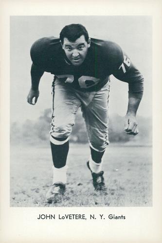 1963 Sports Service New York Giants #NNO John Lovetere Front
