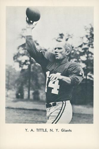 1963 Sports Service New York Giants #NNO Y.A. Tittle Front