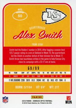2016 Donruss Optic - Red #50 Alex Smith Back
