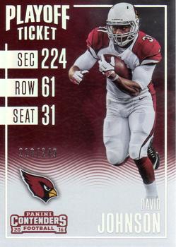 2016 Panini Contenders - Playoff Ticket #14 David Johnson Front