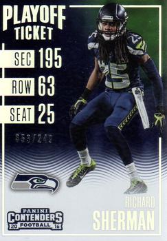2016 Panini Contenders - Playoff Ticket #25 Richard Sherman Front