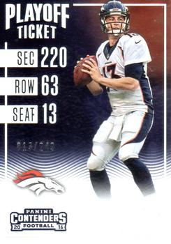 2016 Panini Contenders - Playoff Ticket #64 Trevor Siemian Front