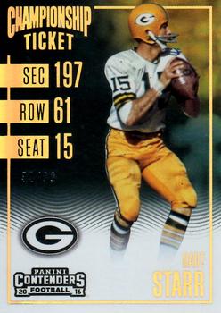 2016 Panini Contenders - Championship Ticket #34 Bart Starr Front