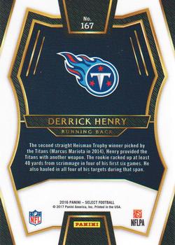 2016 Panini Select #167 Derrick Henry Back
