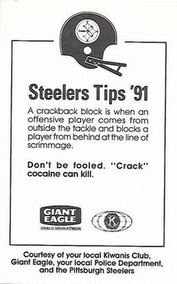 1991 Pittsburgh Steelers Kiwanis Giant Eagle Police #NNO John Jackson Back