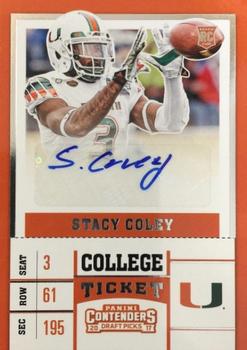 2017 Panini Contenders Draft Picks #133 Stacy Coley Front