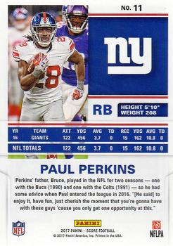 2017 Score #11 Paul Perkins Back