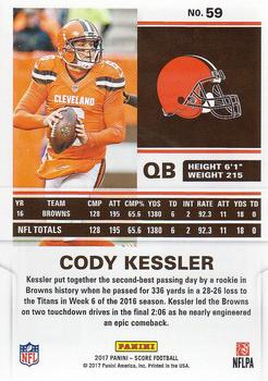 2017 Score #59 Cody Kessler Back