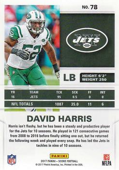 2017 Score #78 David Harris Back