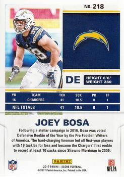 2017 Score #218 Joey Bosa Back