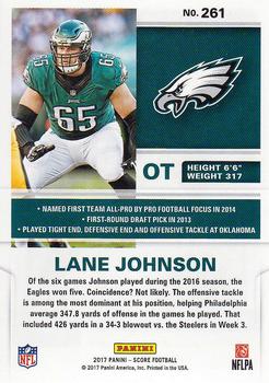 2017 Score #261 Lane Johnson Back