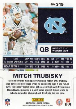2017 Score #349 Mitchell Trubisky Back