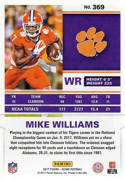 2017 Score #369 Mike Williams Back