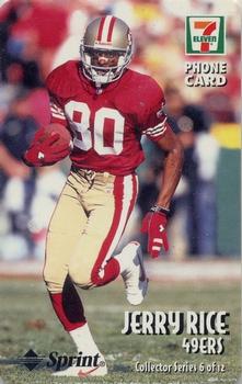 1998 7-Eleven Sprint Phone Cards #6 Jerry Rice Front