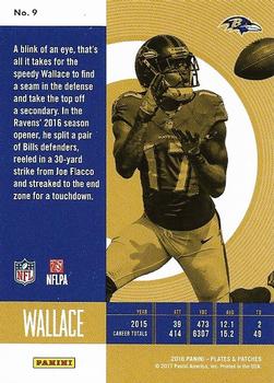 2016 Panini Plates & Patches - Green #9 Mike Wallace Back