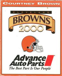 2000 Advance Auto Parts Cleveland Browns #NNO Courtney Brown Back