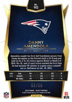 2016 Panini Select - Red Prizm #90 Danny Amendola Back