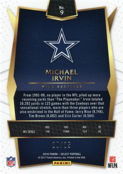2016 Panini Select - Tie-Dyed Prizm #9 Michael Irvin Back