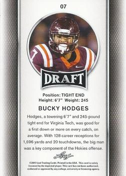 2017 Leaf Draft #07 Bucky Hodges Back